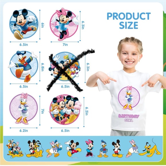 🦄3/$15 Disney Iron On Decals Pack - Picture 7 of 8